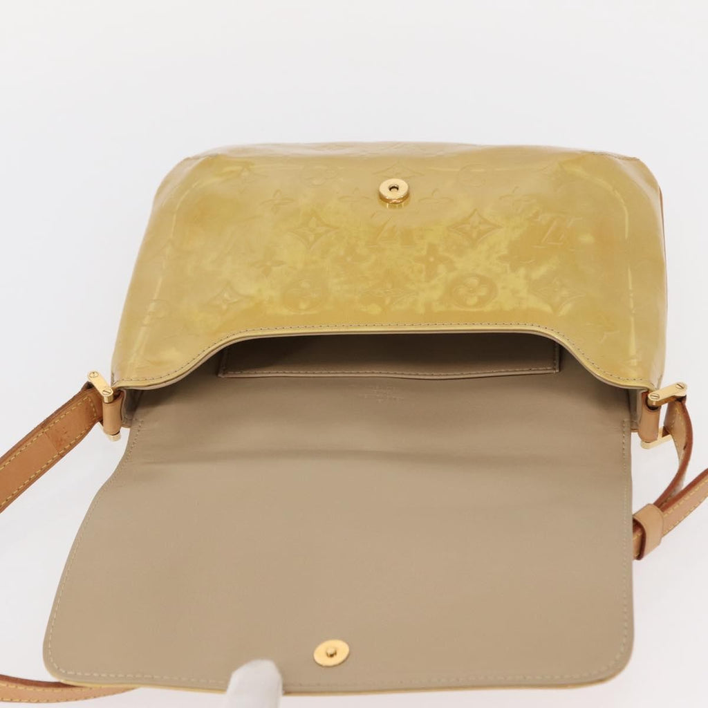 Louis Vuitton Thompson Street Handbag Monogram Vernis Beige Patent_Leather Shoulder Bag