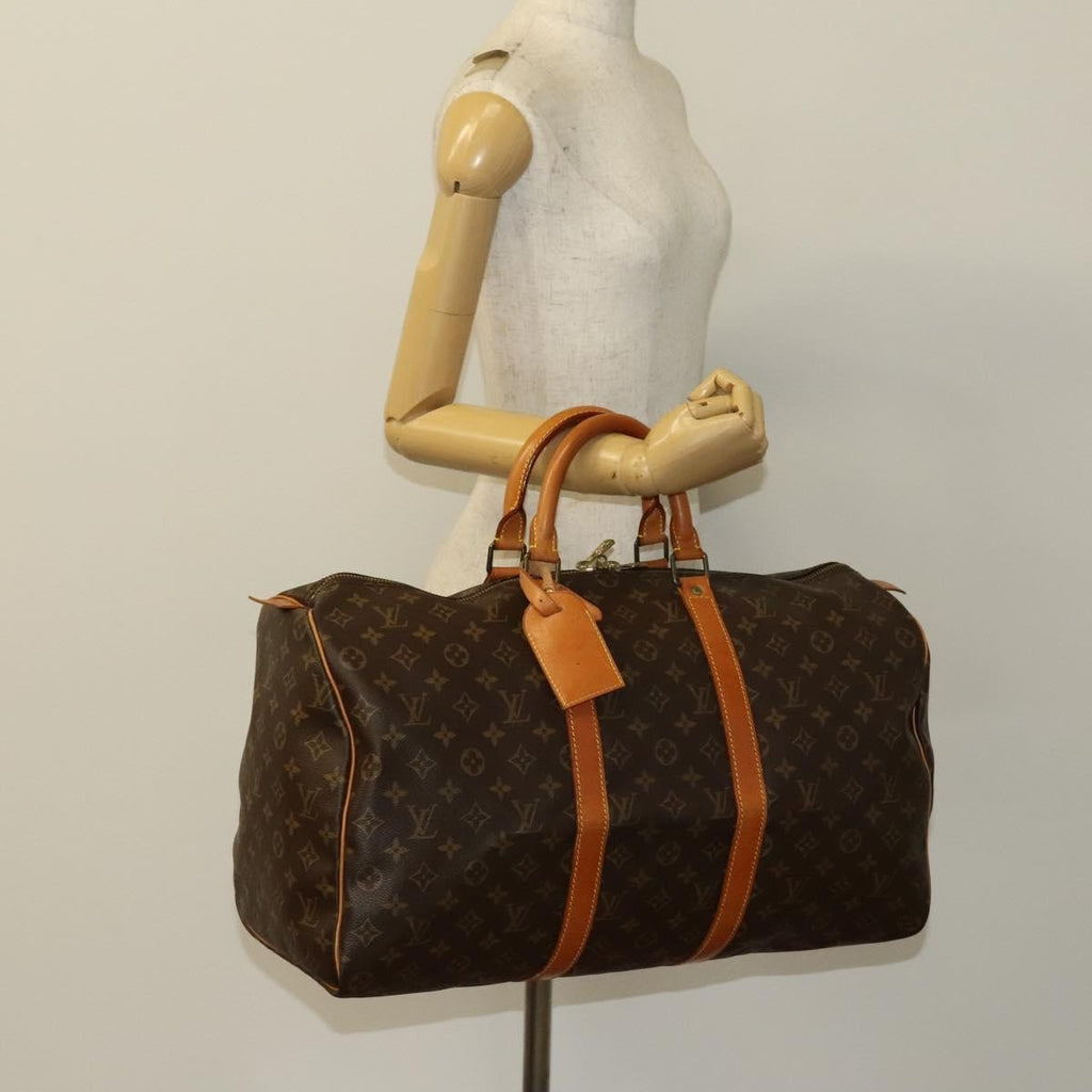 Louis Vuitton Keepall Bag Monogram Canvas Brown Canvas Travel Bag