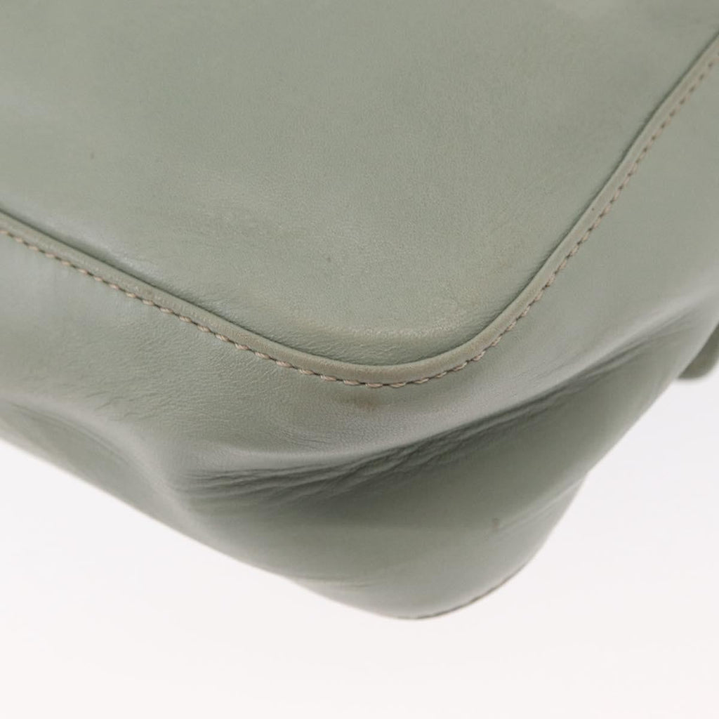Celine Circle Logo Leather Green Leather Shoulder Bag Bag