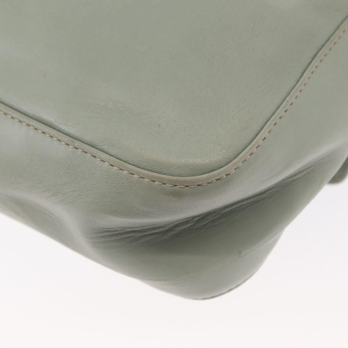 Celine Circle Logo Leather Green Leather Shoulder Bag Bag