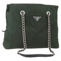 Prada Re-Edition 1995 Chain Tote Quilted Re-Nylon Khaki Nylon Shoulder Bag Bag
