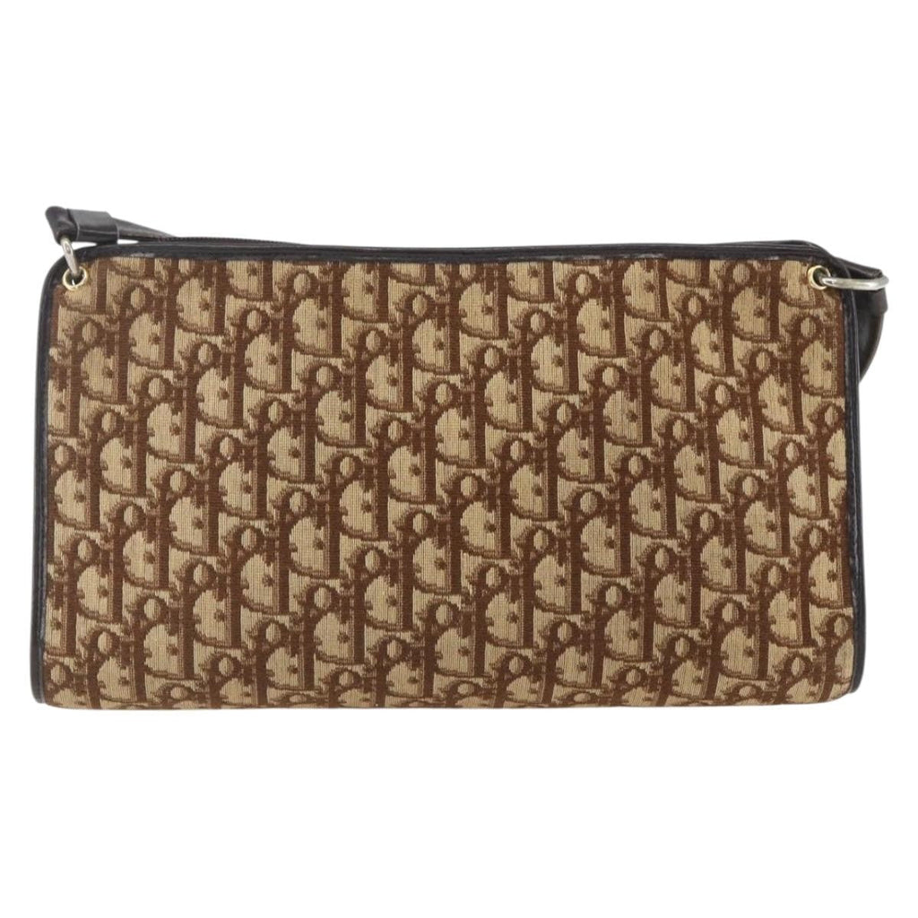 Christian Dior Vintage Cd Trotter Shoulder Bag Canvas Beige Canvas Shoulder Bag Bag (Pre-Owned)