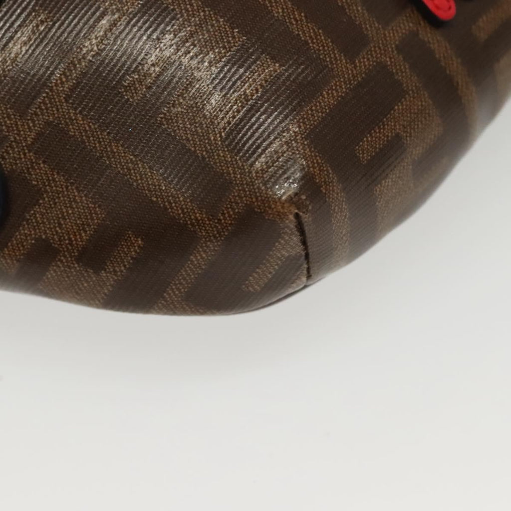 Fendi Mania Logo Waist Bag Zucca Coated Canvas Brown Canvas Clutche & Pouche Bag