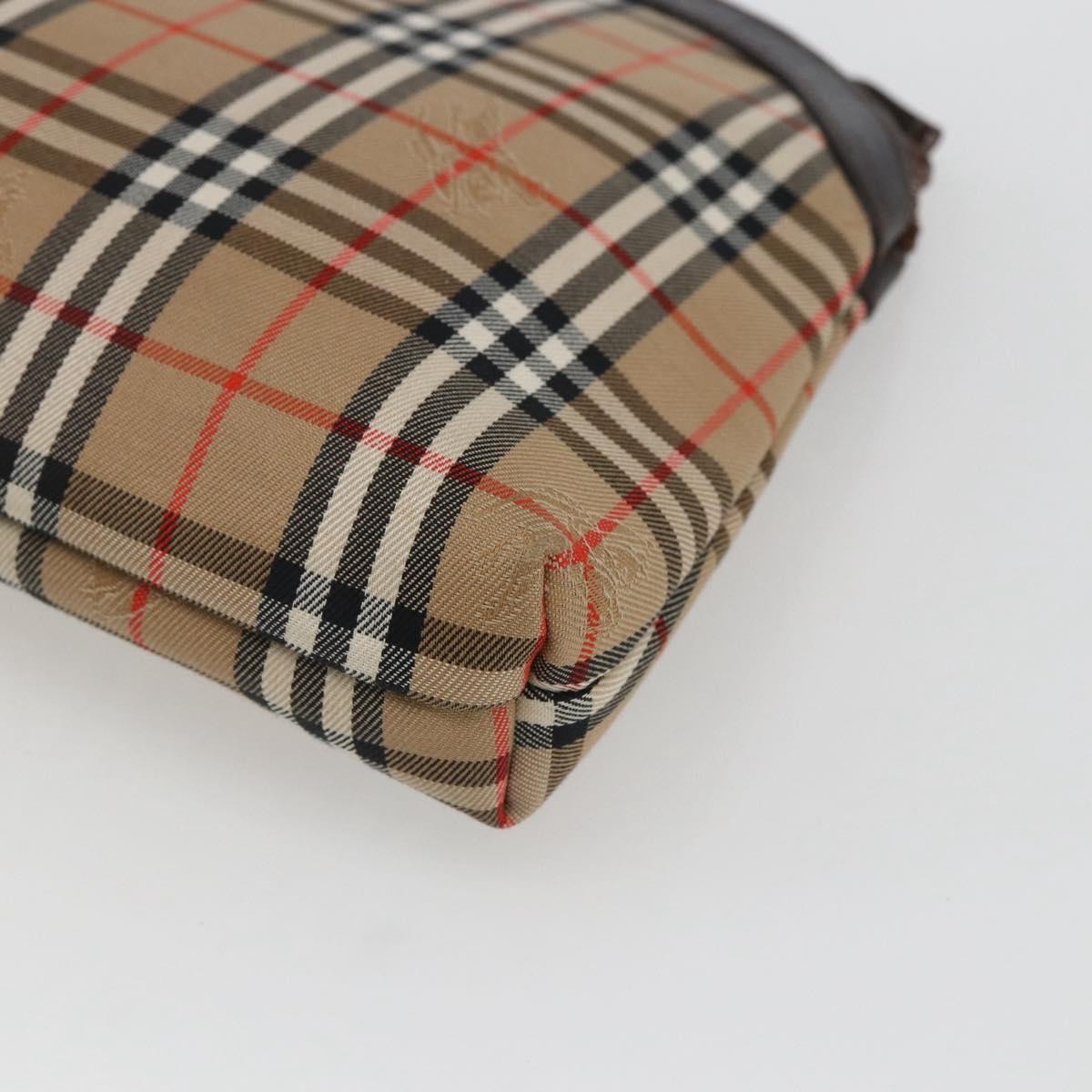 Burberry Nova Check Pochette Canvas Beige Canvas Clutche & Pouche Bag