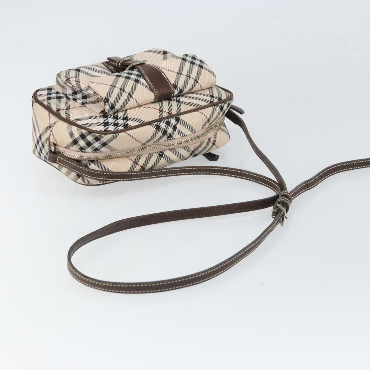 Burberry Nova Check Blue Label Nylon Beige Nylon Shoulder Bag