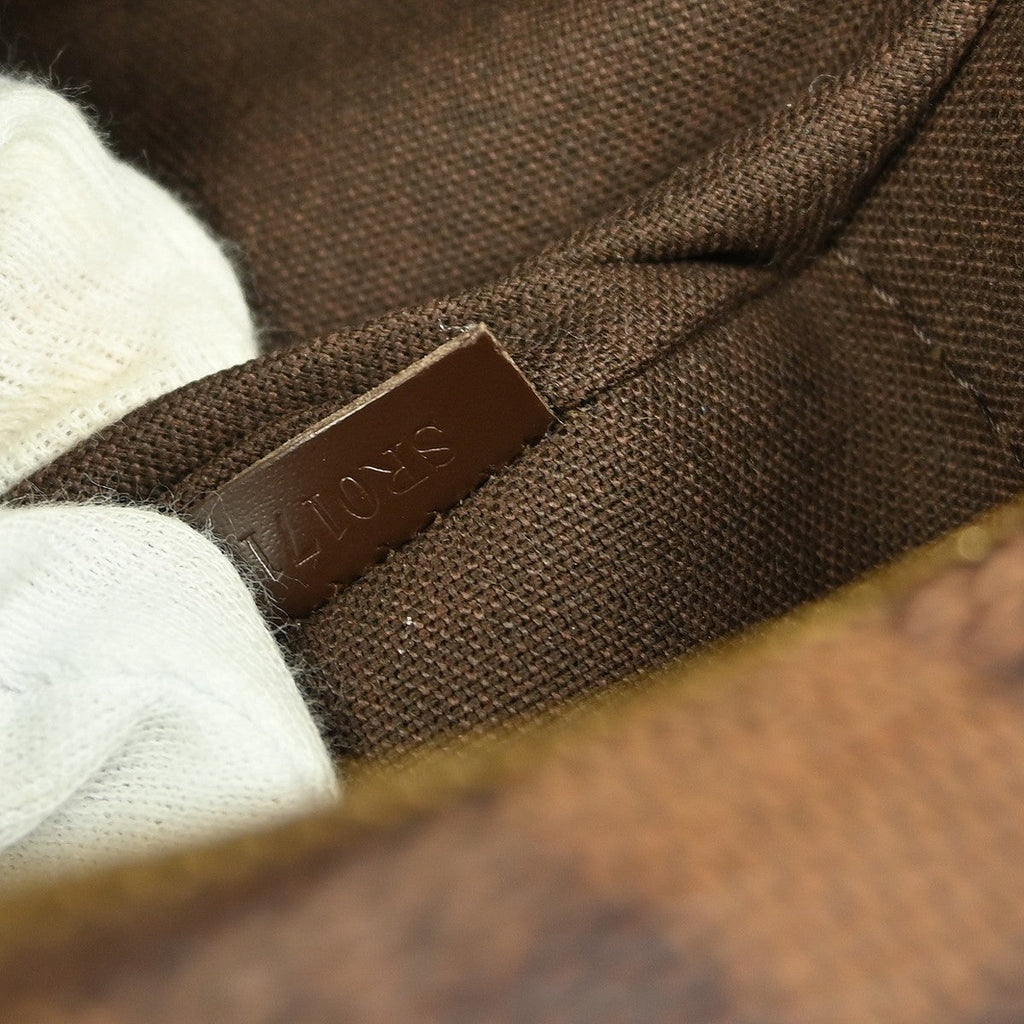 Louis Vuitton Naviglio Handbag Damier Brown Canvas Shoulder Bag