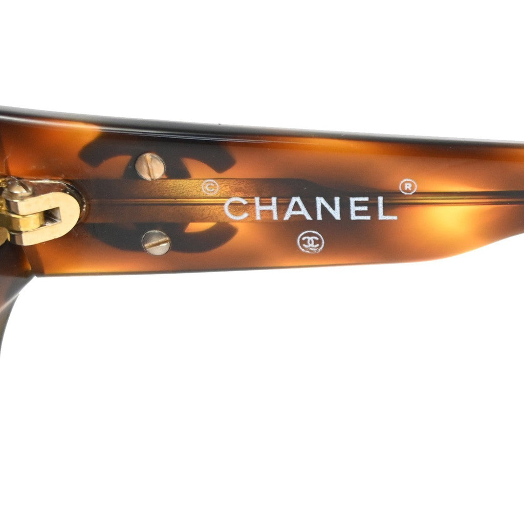 Chanel Logo Cc Sunglasses Plastic Brown Plastic Sunglasse Accessory