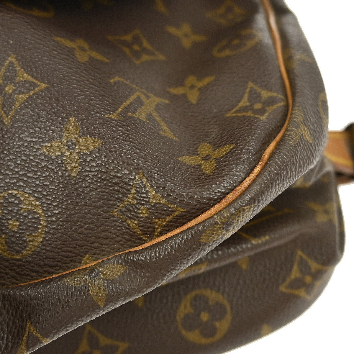 Louis Vuitton Saumur Handbag Monogram Canvas Brown Canvas Shoulder Bag