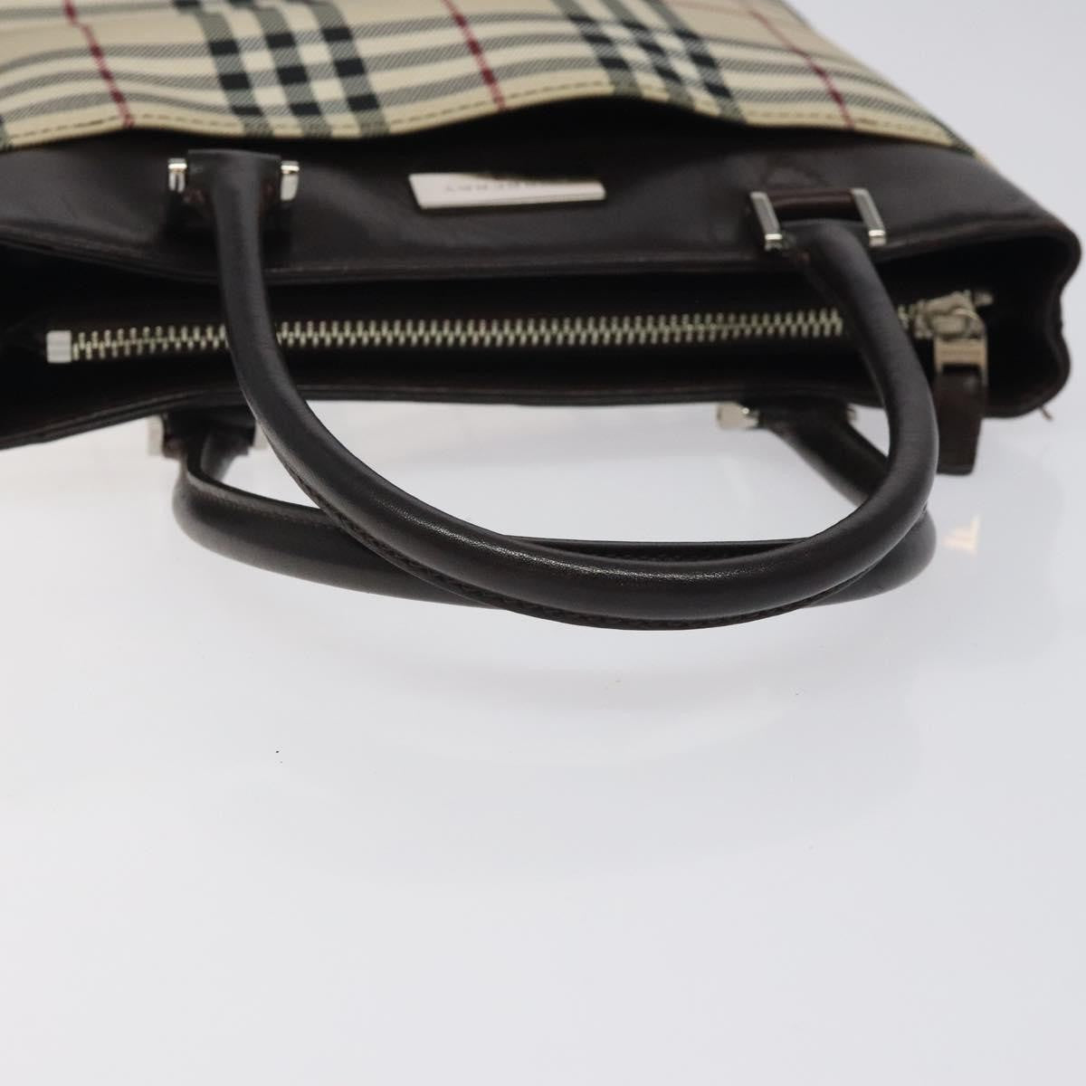 Burberry Nova Check Handbag Nova Check Canvas And Leather Beige Canvas Handbag