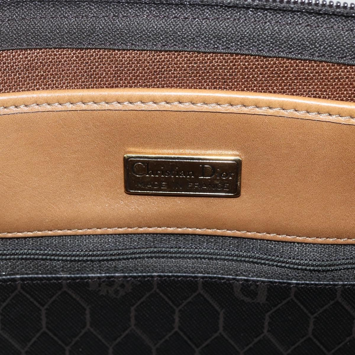Christian Dior Vintage Honeycomb Tote Bag Canvas Black Canvas Tote Bag Bag (Pre-Owned)