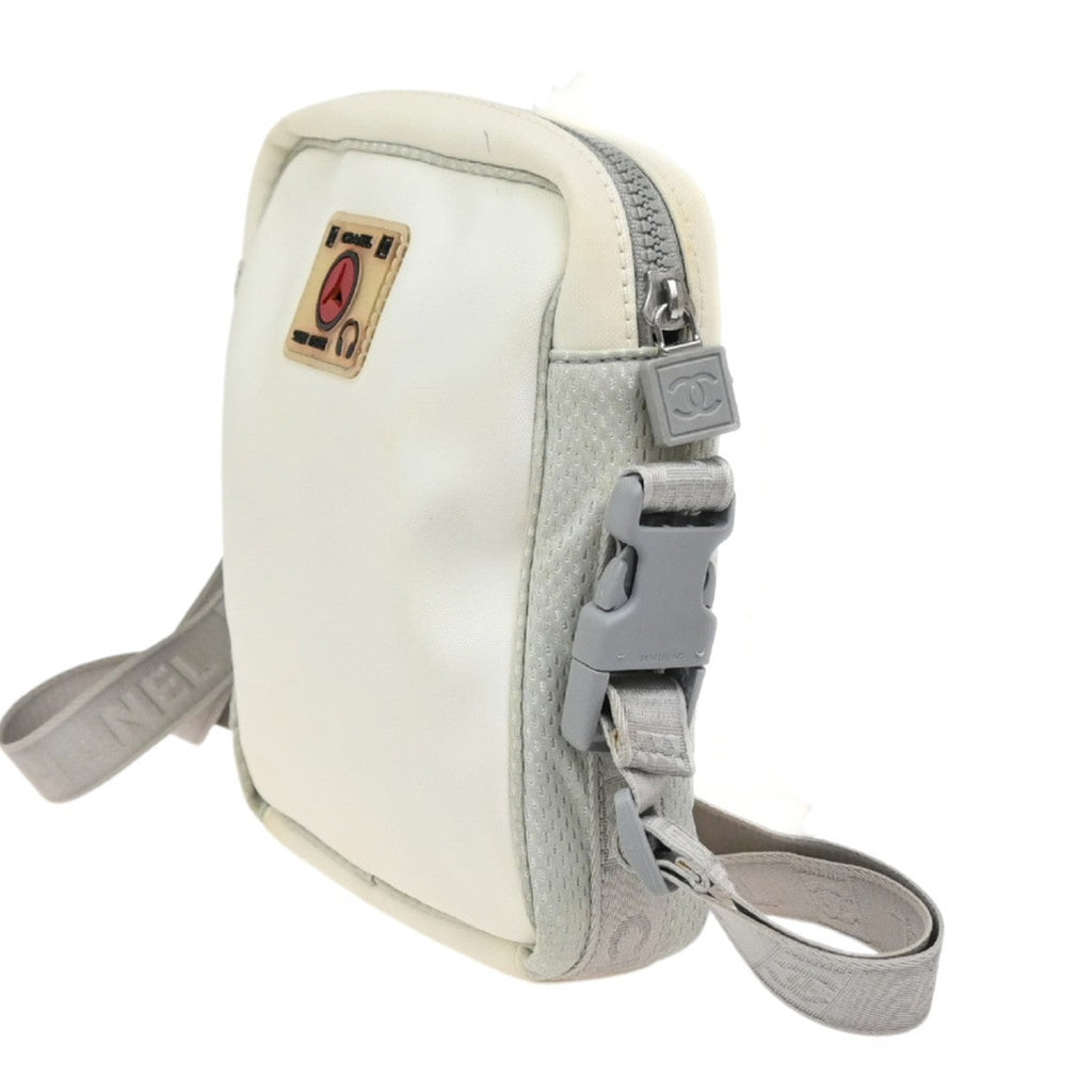 Chanel Travel Line Crossbody Bag Nylon White Nylon Shoulder Bag Bag
