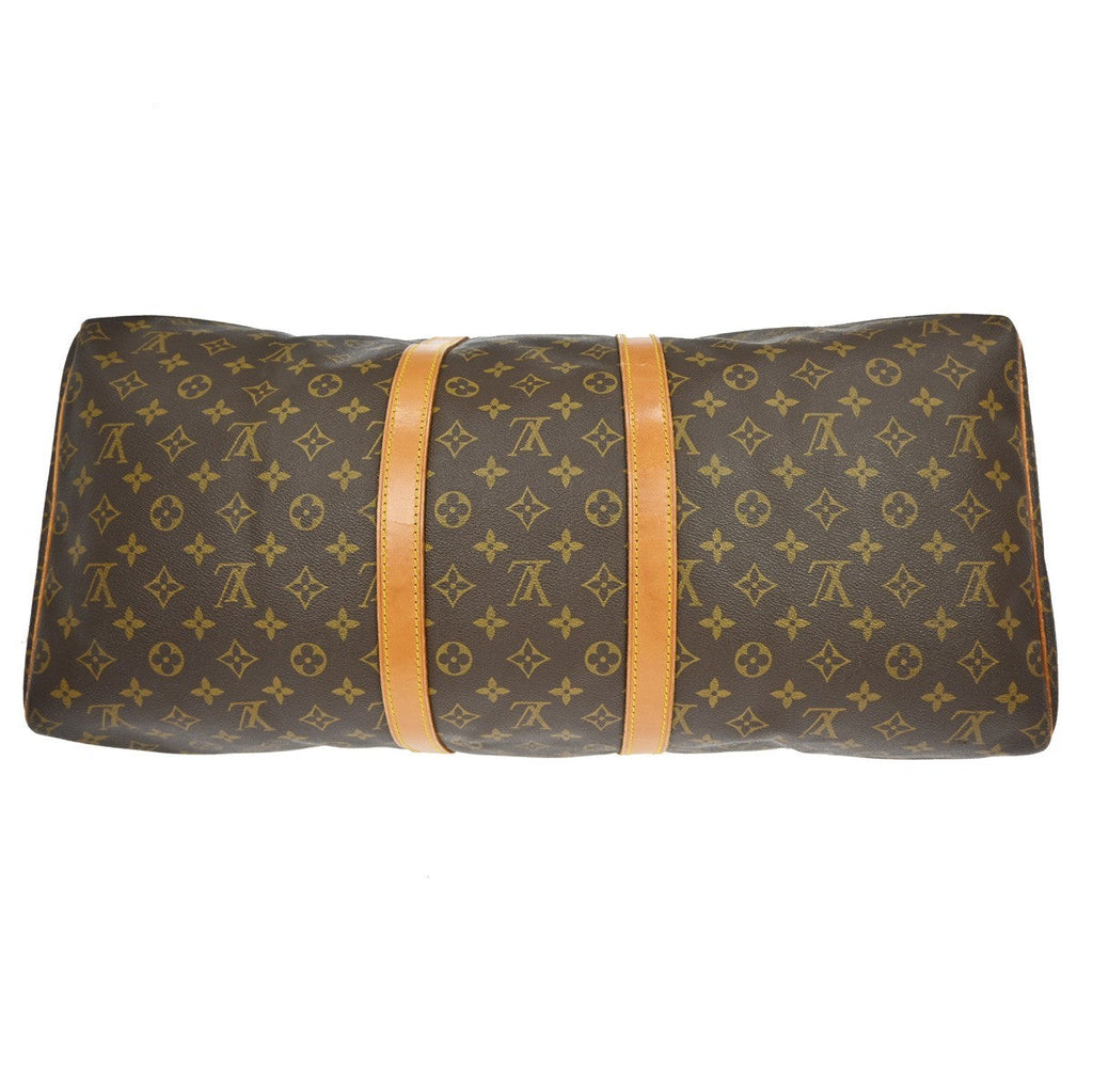Louis Vuitton Keepall Bag Monogram Canvas Brown Canvas Travel Bag