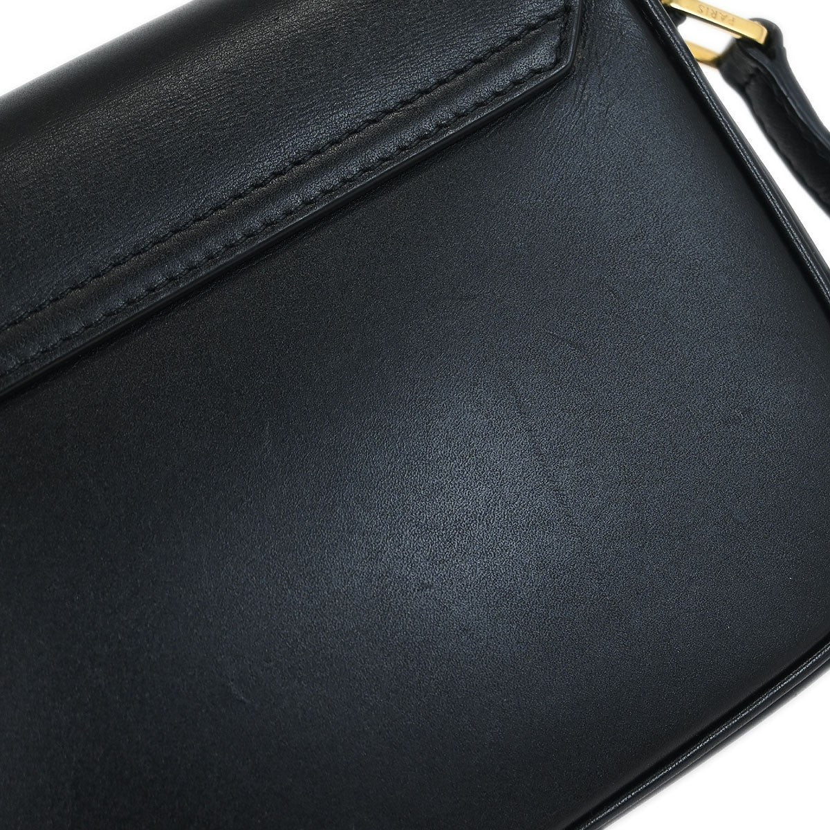 Celine C Bag Leather Small Black Leather Shoulder Bag Bag