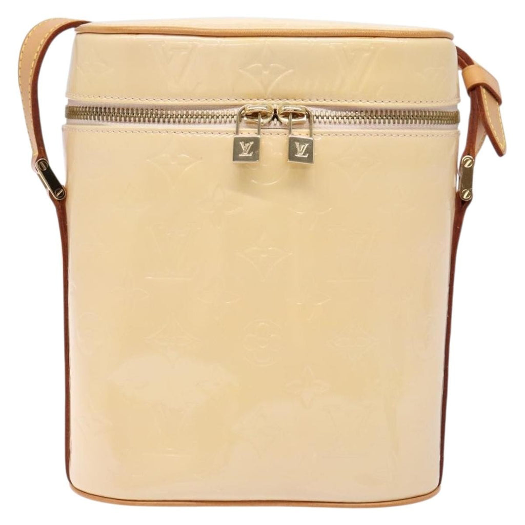 Louis Vuitton Sullivan Handbag Monogram Vernis Beige Patent_Leather Bag