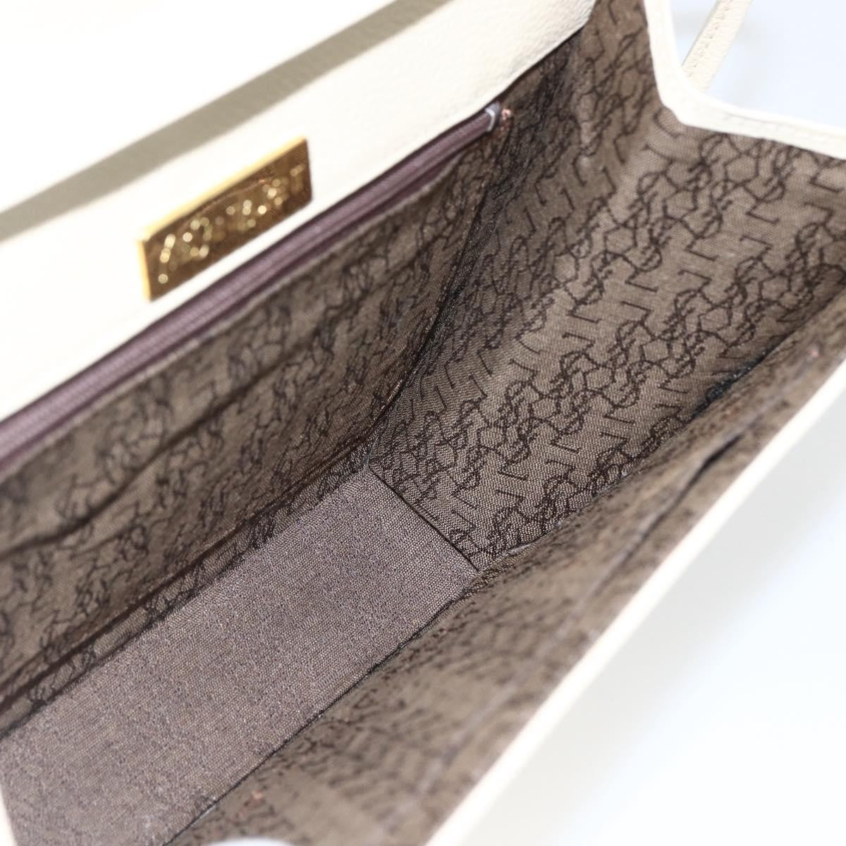 Saint Laurent Vintage Shoulder Bag Leather Ecru Leather Shoulder Bag Bag (Pre-Owned)