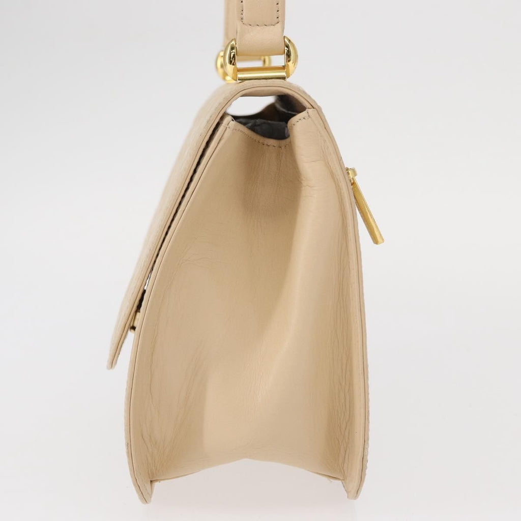 Balenciaga Vintage Handbag Leather Beige Leather Hand