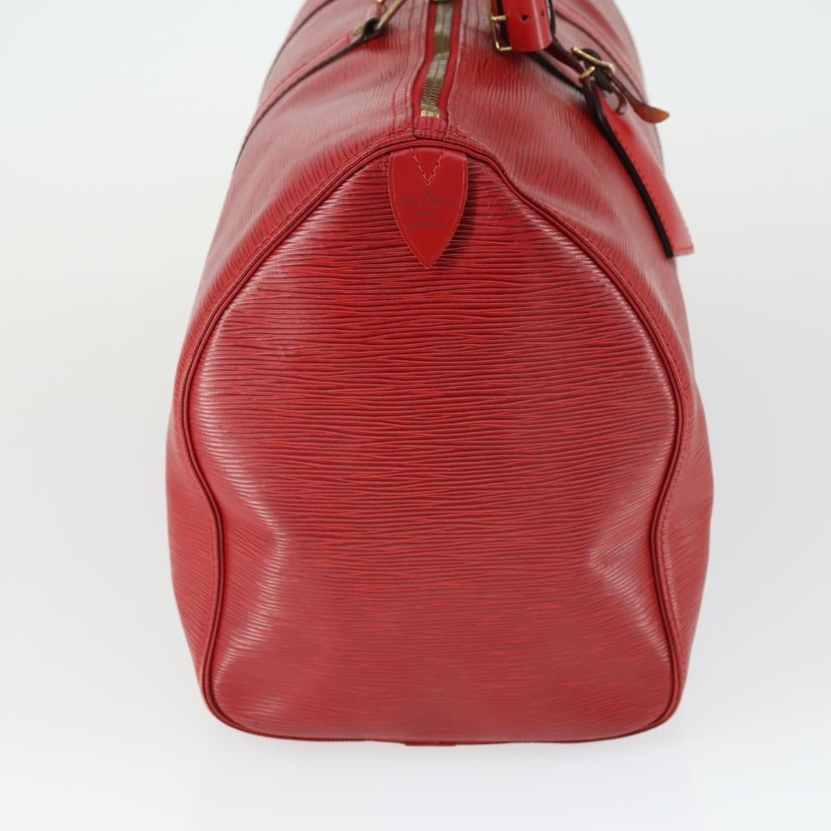Louis Vuitton Keepall Bag Epi Leather Red Leather Travel Bag