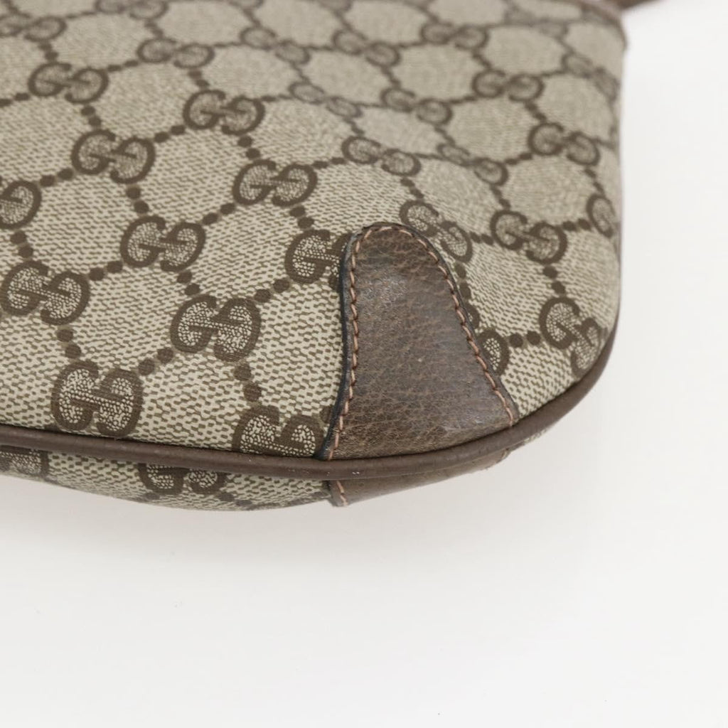 Gucci Vintage Web Crossbody Bag Gg Coated Canvas Beige Canvas Shoulder Bag Bag (Pre-Owned)