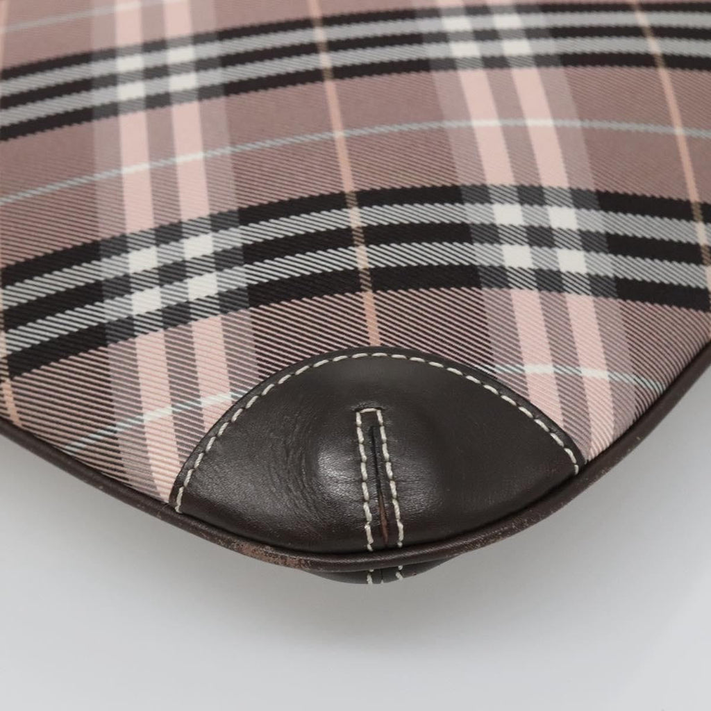 Burberry Nova Check Blue Label Canvas Pink Canvas Shoulder Bag