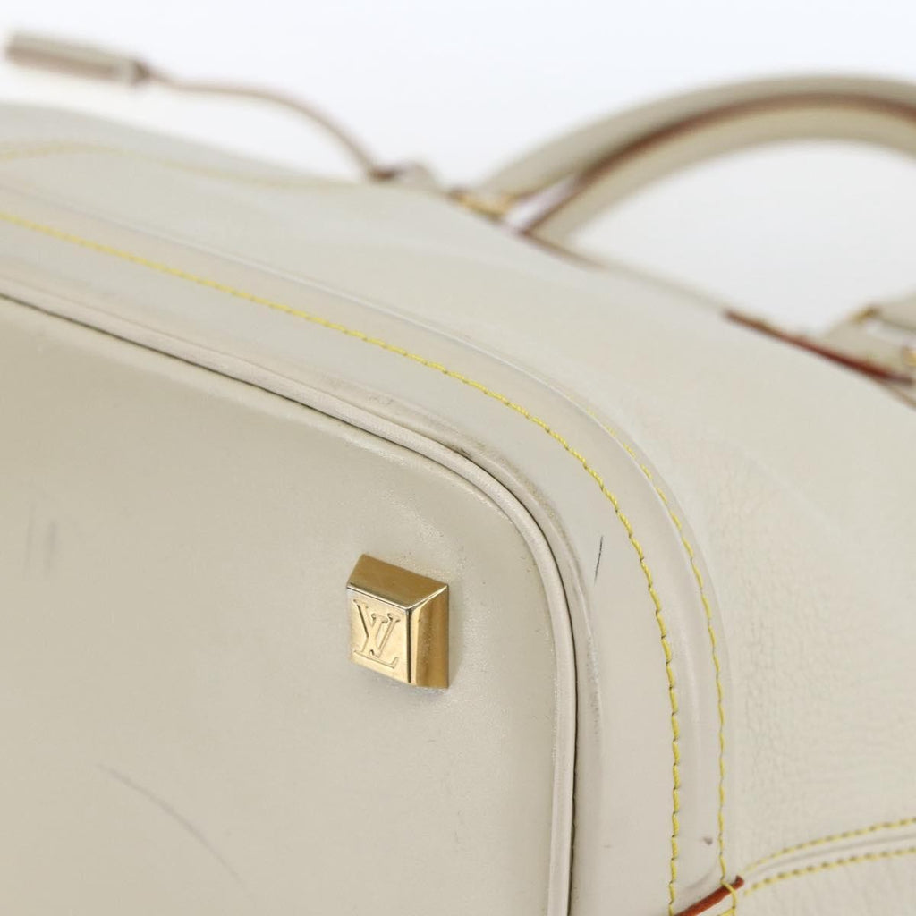 Louis Vuitton Suhali Lockit Handbag Leather White Leather Handbag
