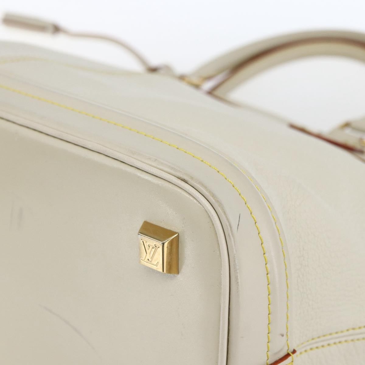 Louis Vuitton Suhali Lockit Handbag Leather White Leather Handbag
