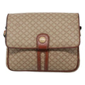 Celine Vintage Macadam Shoulder Bag Canvas And Leather Beige Canvas Shoulder Bag Bag
