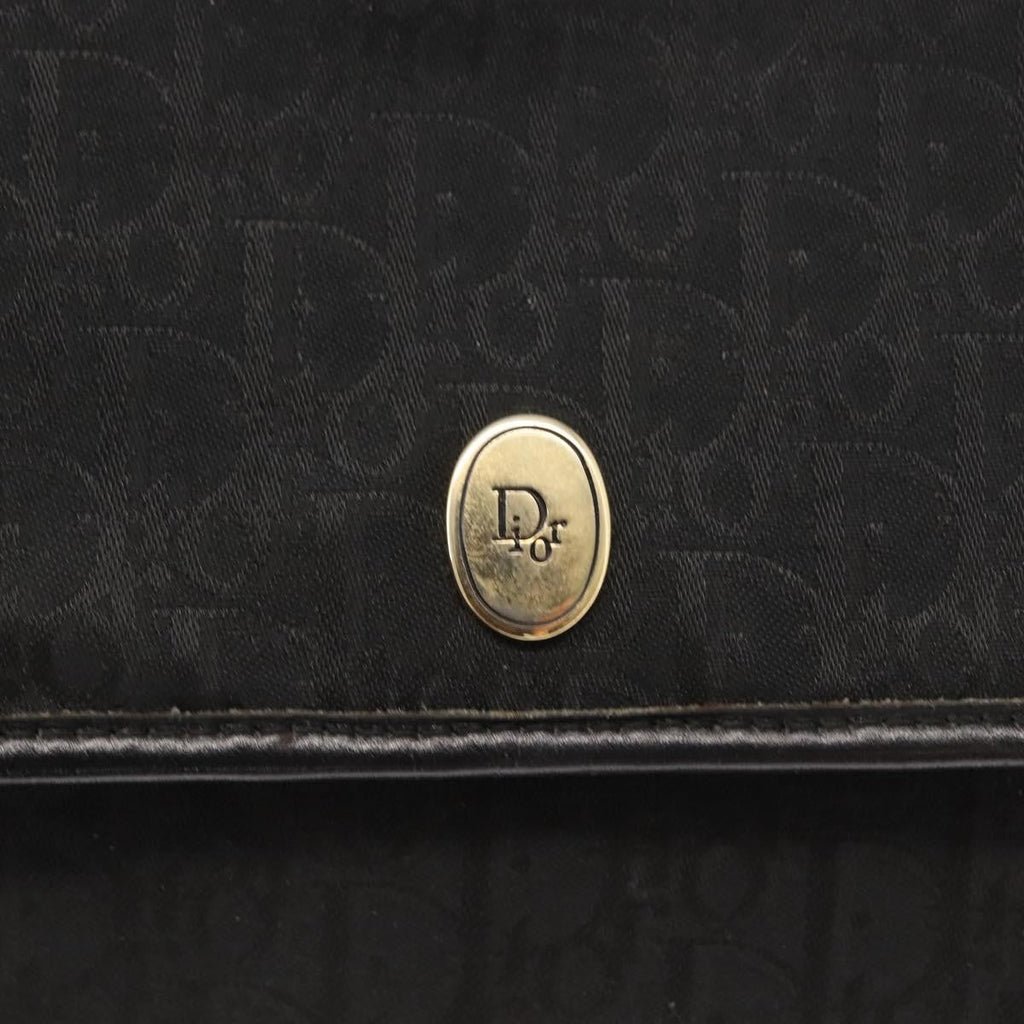 Christian Dior Trotter Shoulder Bag Canvas Black Canvas Shoulder Bag Bag (Pre-Owned)