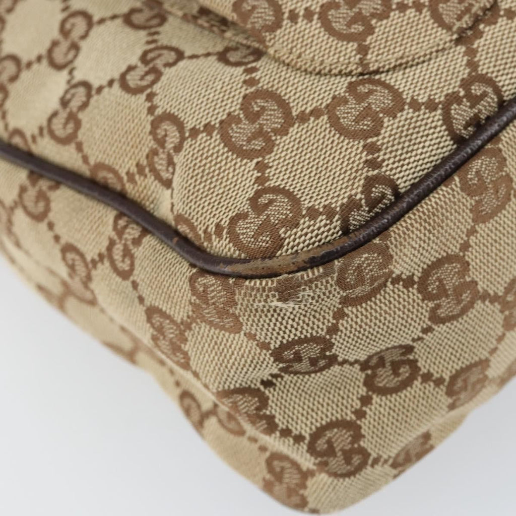 Gucci Gg Canvas Bag Canvas Beige Canvas Shoulder Bag Bag (Pre-Owned)
