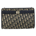 Christian Dior Vintage Trotter Shoulder Bag Canvas Navy Canvas Shoulder Bag Bag (Pre-Owned)