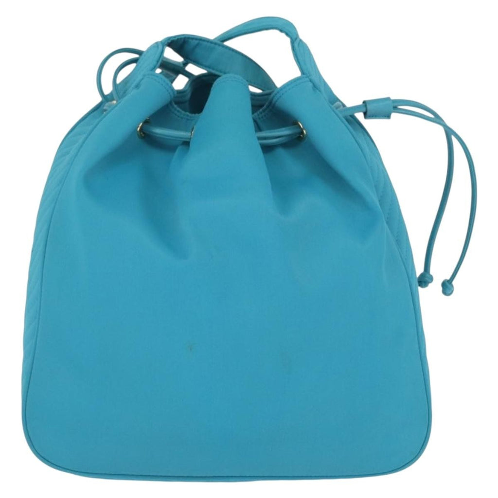 Saint Laurent Vintage Shoulder Bag Nylon Turquoise Nylon Shoulder Bag Bag (Pre-Owned)