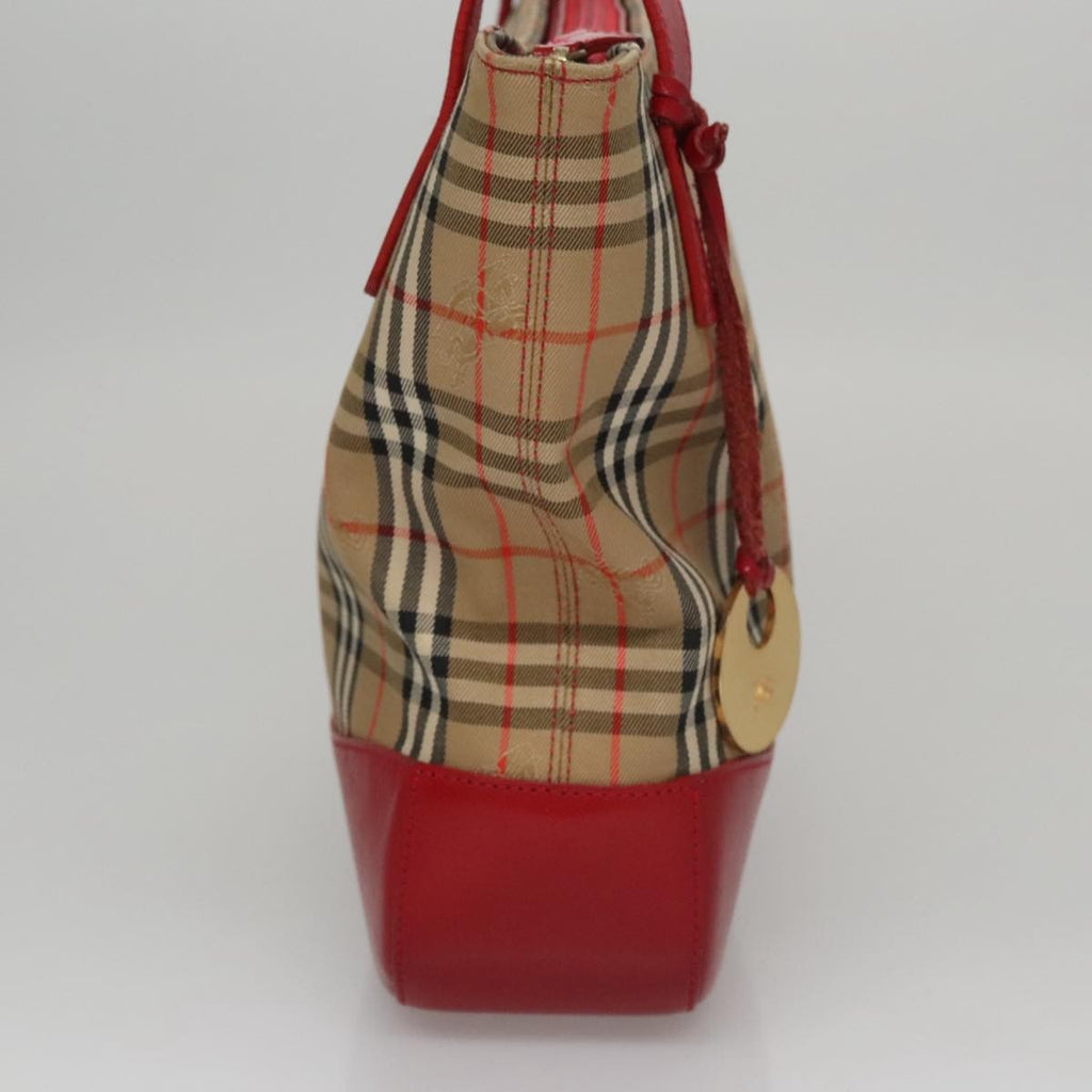 Burberry Nova Check Tote Canvas And Leather Beige Canvas Tote Bag