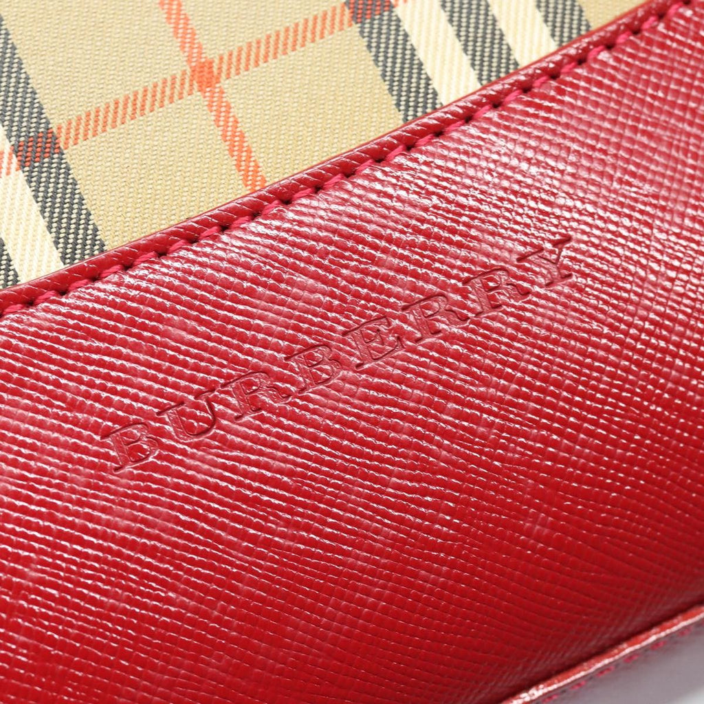 Burberry Nova Check Tote Canvas And Leather Beige Canvas Tote Bag