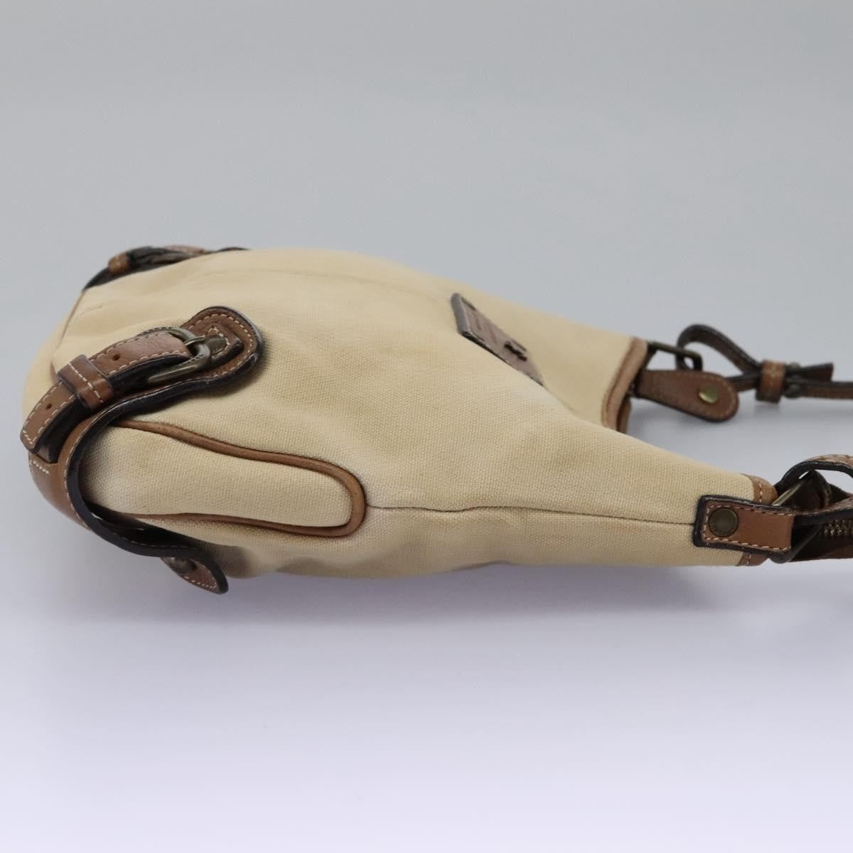 Burberry Blue Label Shoulder Bag Canvas Beige Canvas Shoulder Bag