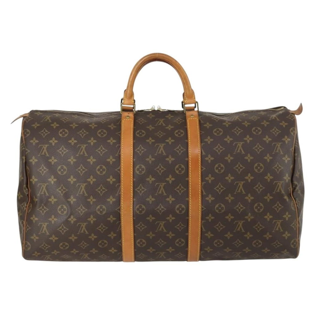 Louis Vuitton Keepall Bag Monogram Canvas Brown Canvas Travel Bag