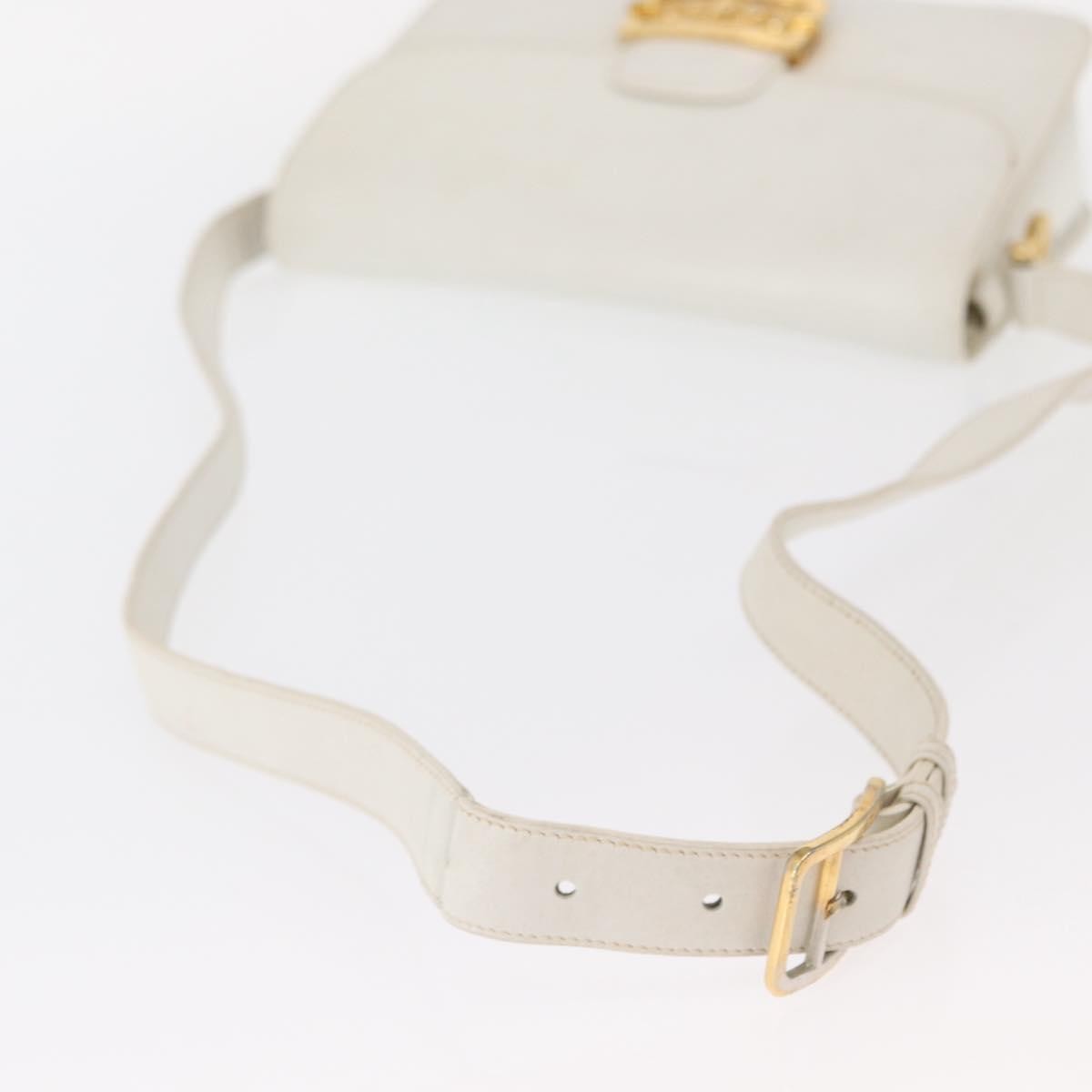 Celine Vintage Shoulder Bag Leather White Leather Shoulder Bag Bag