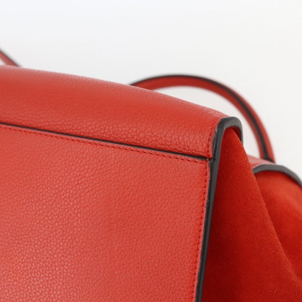 Celine Trapeze Bag Leather Red Leather Handbag