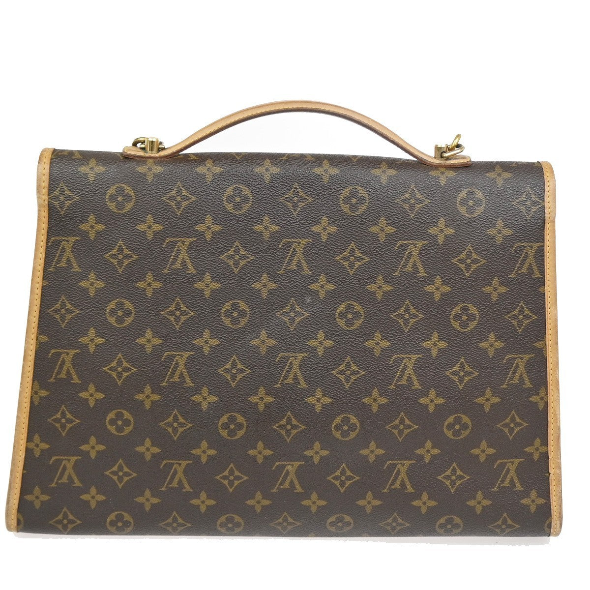 Louis Vuitton Beverly Briefcase Monogram Canvas Brown Canvas Briefcase Bag