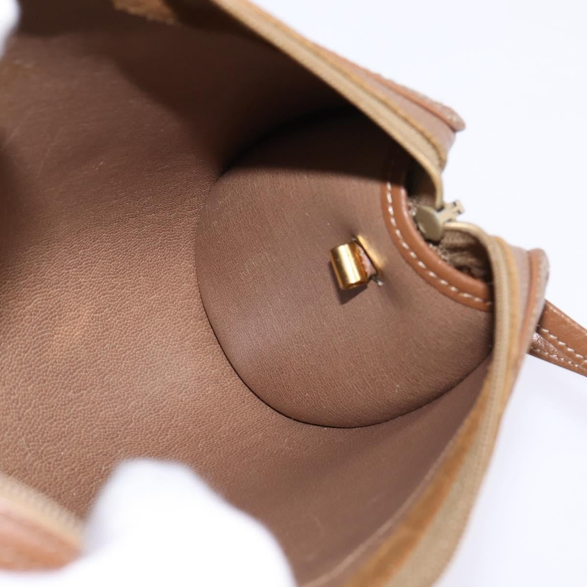 Christian Dior Vintage Honeycomb Shoulder Bag Canvas And Leather Beige Canvas Bag (Pre-Owned)