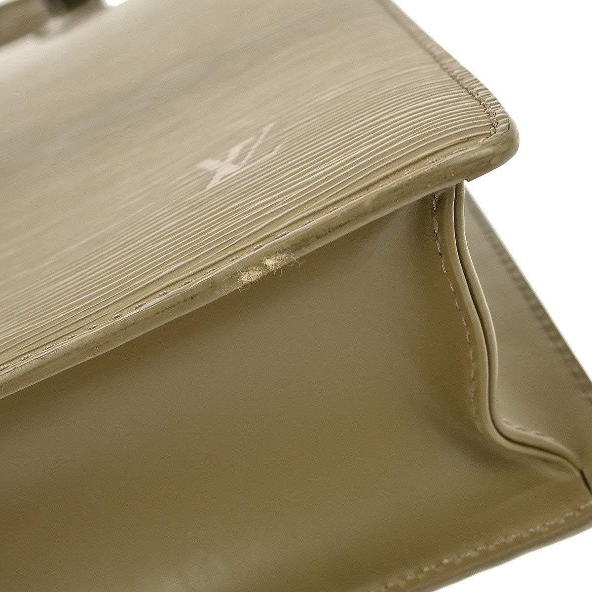 Louis Vuitton Sac Plat Bag Epi Leather Gray Leather Handbag
