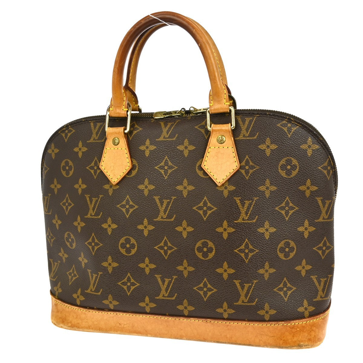 Louis Vuitton Alma Handbag Monogram Canvas Brown Canvas Handbag