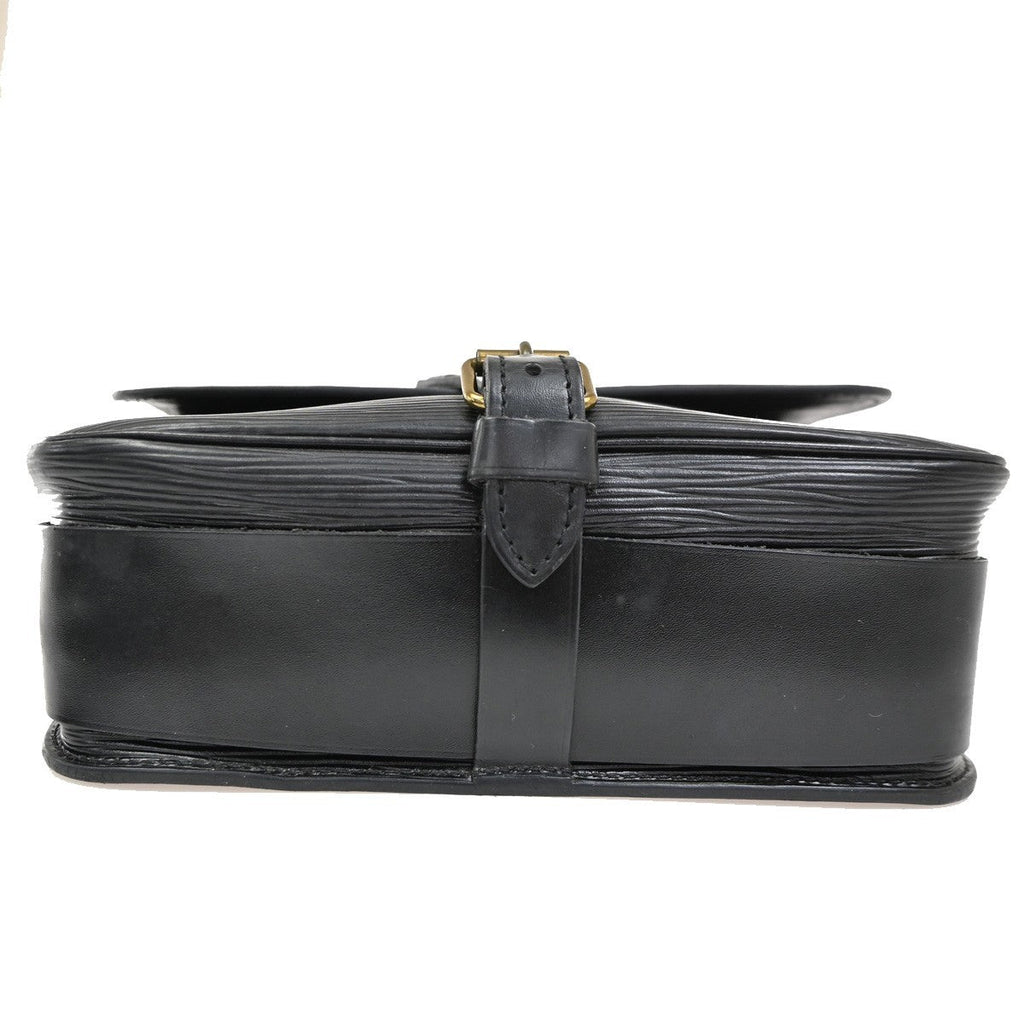 Louis Vuitton Cartouchiere Handbag Epi Leather Black Leather Shoulder Bag