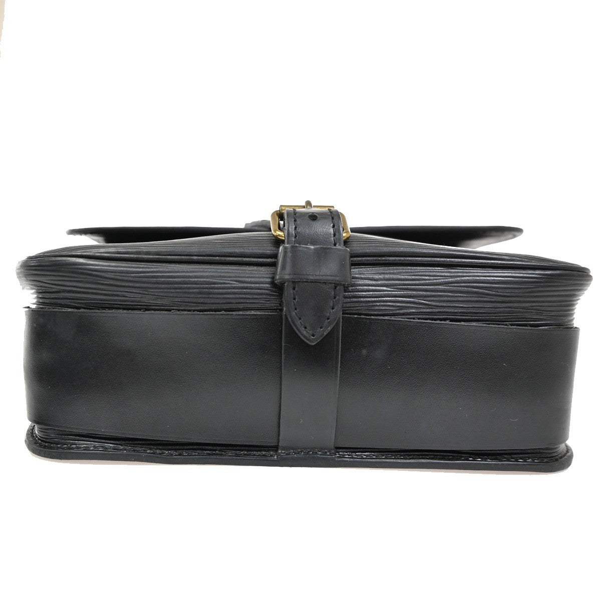 Louis Vuitton Cartouchiere Handbag Epi Leather Black Leather Shoulder Bag