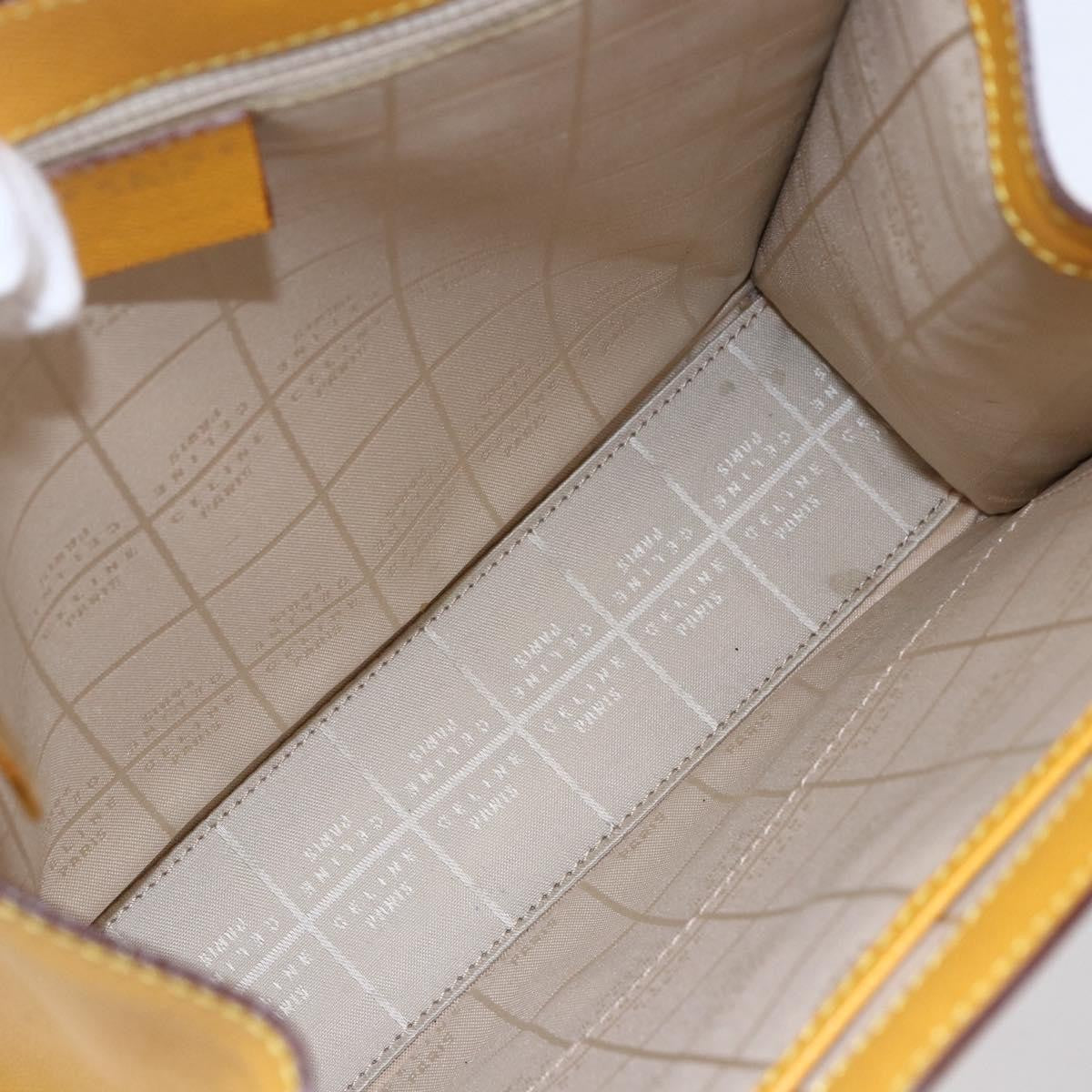 Celine Vintage Shoulder Bag Leather Yellow Leather Shoulder Bag Bag