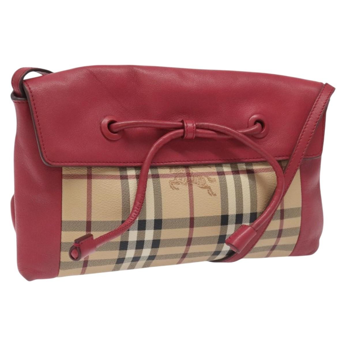 Burberry Nova Check Shoulder Bag Canvas And Leather Beige Pvc Shoulder Bag