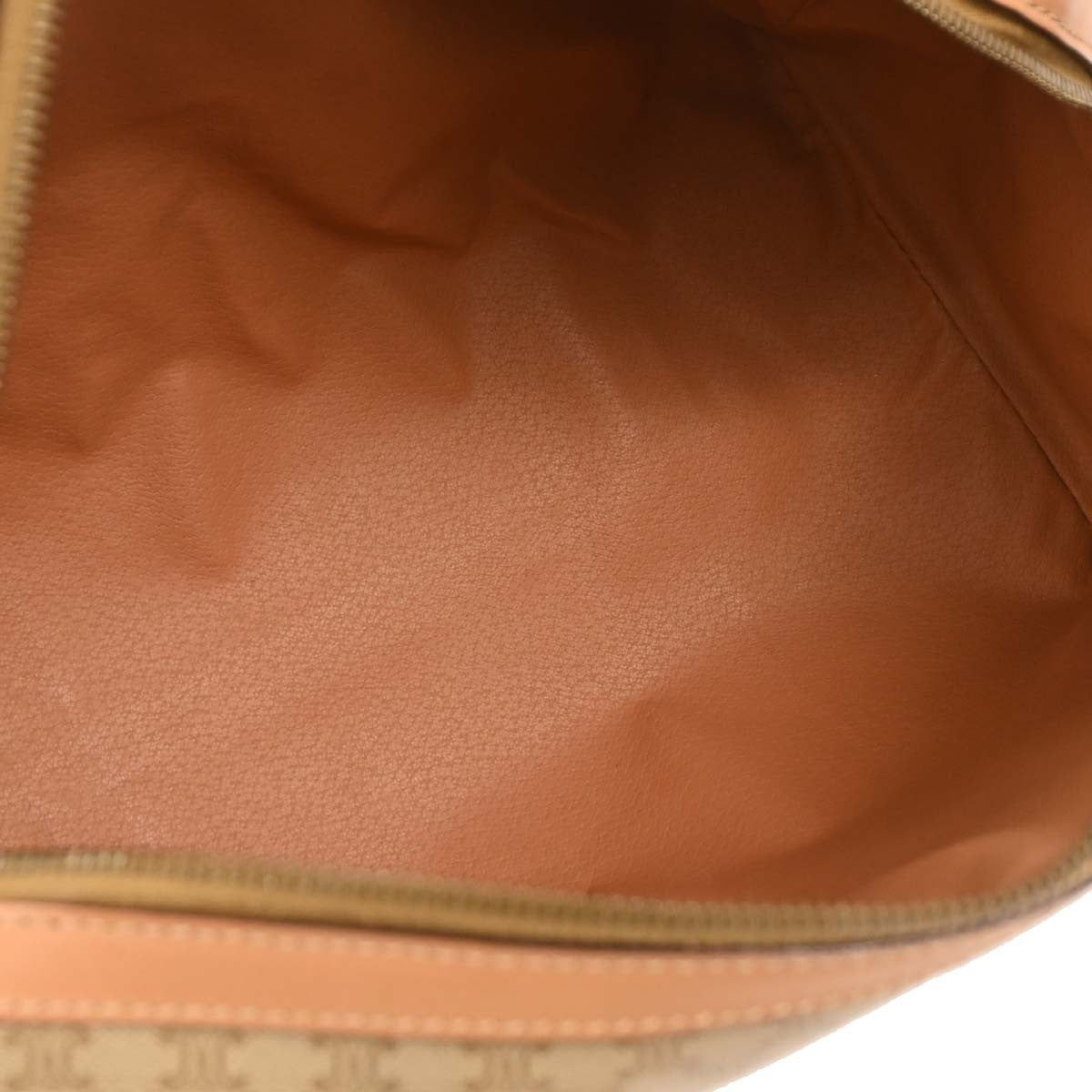 Celine Vintage Duffle Bag Canvas And Leather Beige Pvc Travel Bag Bag