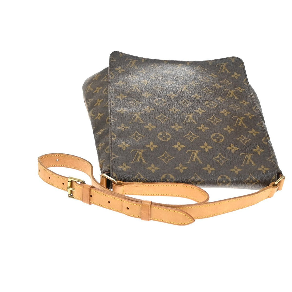 Louis Vuitton Musette Handbag Monogram Canvas Brown Leather Shoulder Bag