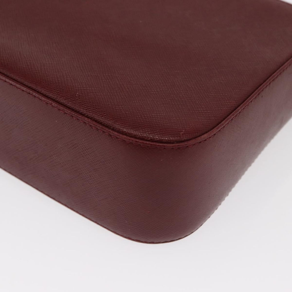Burberry Vintage Shoulder Bag Leather Burgundy Leather Shoulder Bag