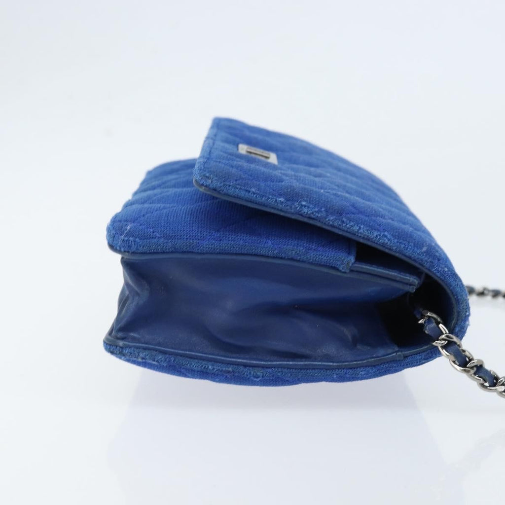 Chanel Wallet On Chain Canvas Navy Canvas Shoulder Bag Bag