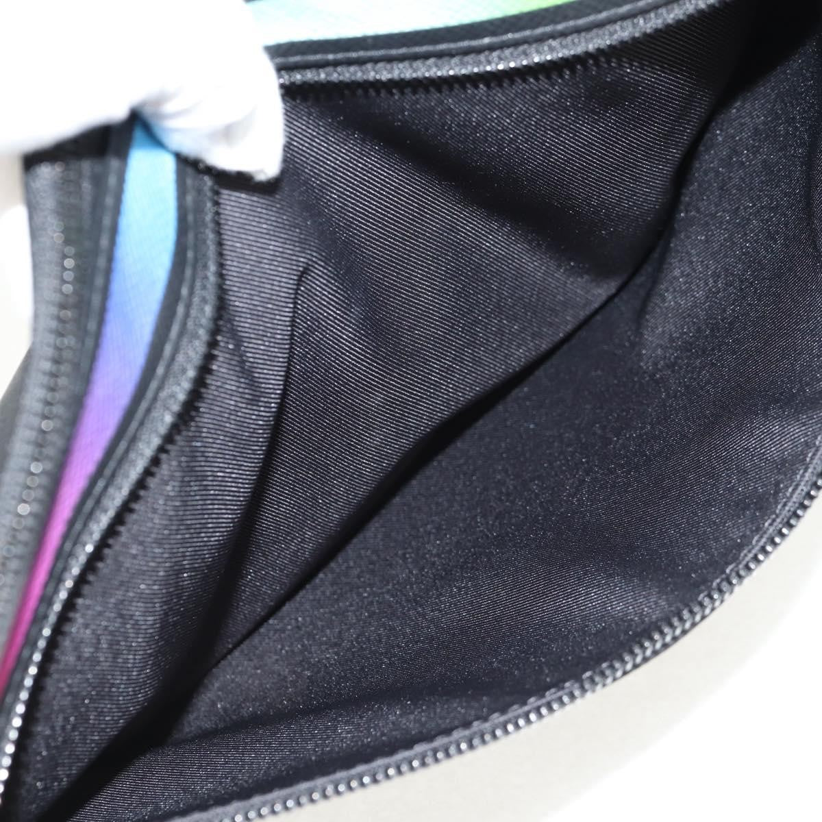 Louis Vuitton Pochette A4 Rainbow Taiga Leather Black Leather Clutche & Pouche Bag