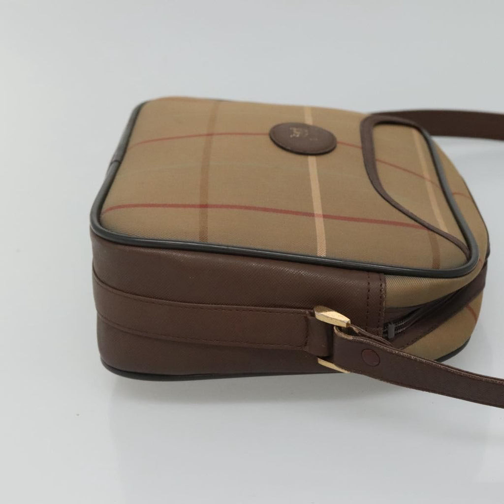 Burberry Nova Check Shoulder Bag Canvas And Leather Beige Canvas Shoulder Bag